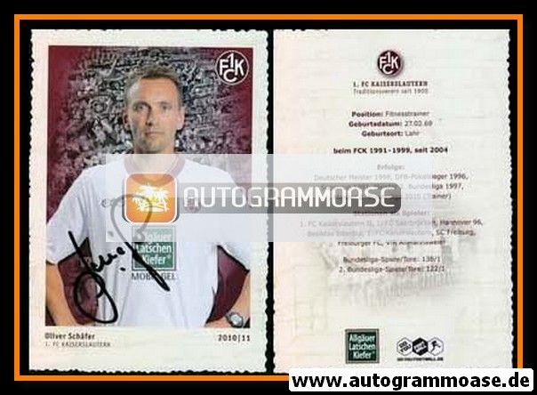 Autogramm Fussball | 1. FC Kaiserslautern | 2010 | Oliver SCHÄFER