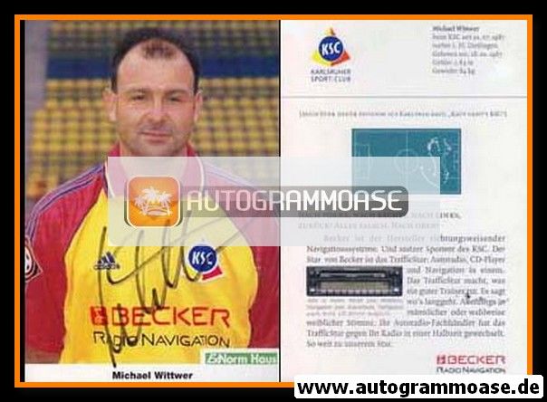 Autogramm Fussball | Karlsruher SC | 1998 | Michael WITTWER