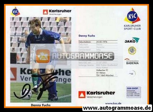 Autogramm Fussball | Karlsruher SC | 2002 | Danny FUCHS