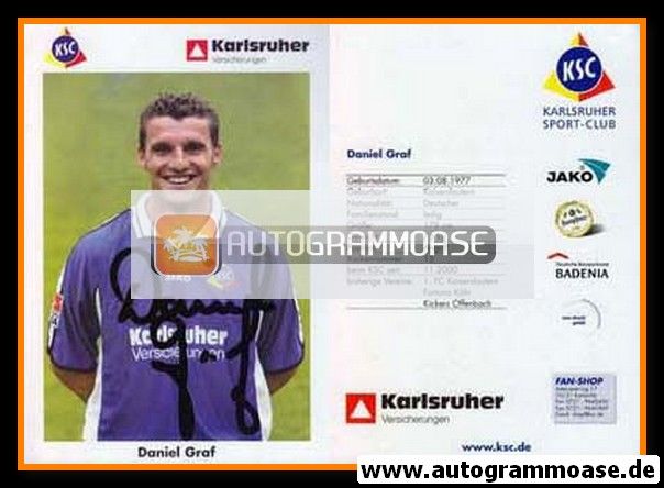 Autogramm Fussball | Karlsruher SC | 2002 | Daniel GRAF