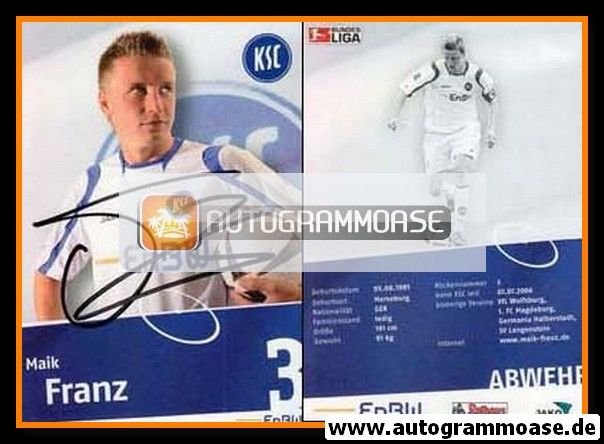 Autogramm Fussball | Karlsruher SC | 2008 | Maik FRANZ