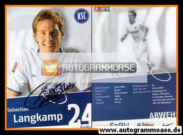 Autogramm Fussball | Karlsruher SC | 2009 | Sebastian LANGKAMP