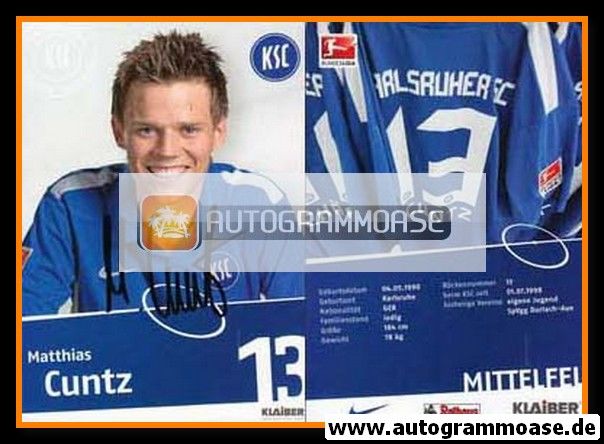 Autogramm Fussball | Karlsruher SC | 2010 | Matthias CUNTZ