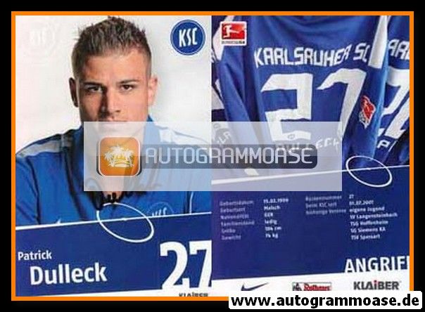 Autogramm Fussball | Karlsruher SC | 2010 | Patrick DULLECK