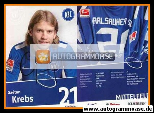 Autogramm Fussball | Karlsruher SC | 2010 | Gaetan KREBS