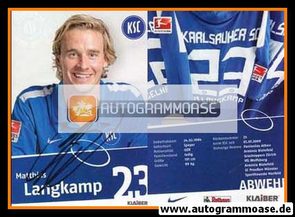 Autogramm Fussball | Karlsruher SC | 2010 | Matthias LANGHANS