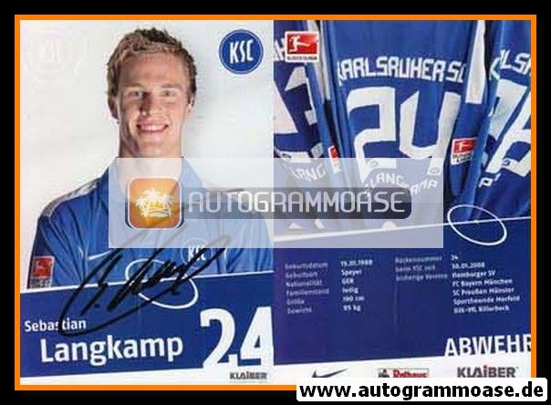 Autogramm Fussball | Karlsruher SC | 2010 | Sebastian LANGHANS