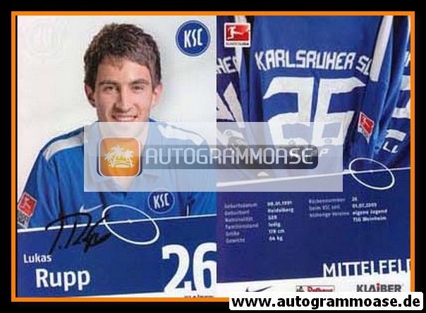 Autogramm Fussball | Karlsruher SC | 2010 | Lukas RUPP
