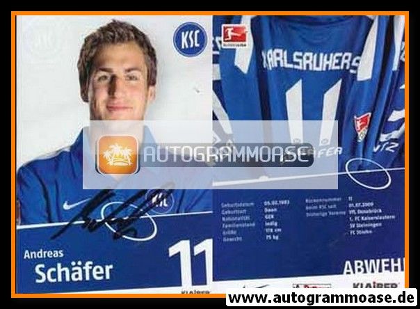 Autogramm Fussball | Karlsruher SC | 2010 | Andreas SCHÄFER