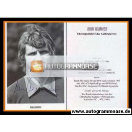 Autogramm Fussball | Karlsruher SC | 1970er Retro | Rudi WIMMER (Portrait SW ESF)