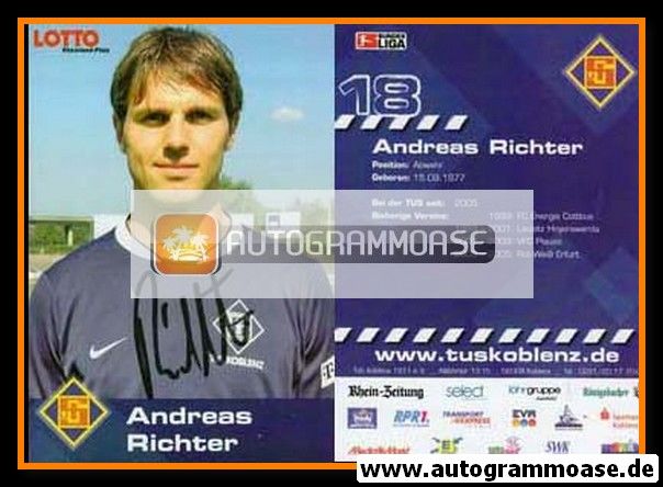 Autogramm Fussball | TuS Koblenz | 2006 | Andreas RICHTER