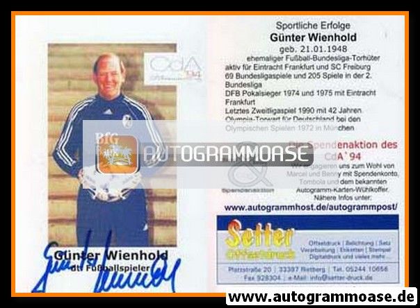 Autogramm Fussball | 1994 | Günter WIENHOLD (CdA)