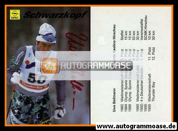 Autogramm Langlauf | Uwe BELLMANN | 1995 (Opel)