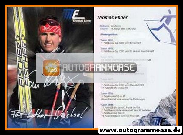 Autogramm Langlauf | Thomas EBNER | 2009 (Portrait Color)