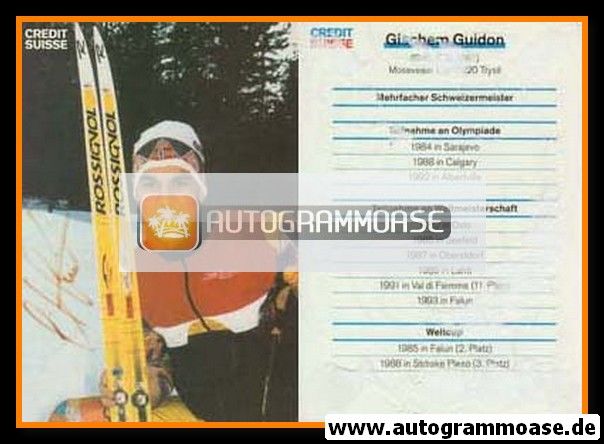 Autogramm Langlauf | Giachem GUIDON | 1994 (Credit Suisse)