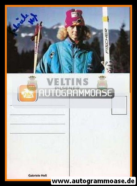Autogramm Langlauf | Gabriele HESS | 1990er (Veltins)