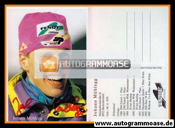Autogramm Langlauf | Johann MÜHLEGG | 1993 (Fendt)
