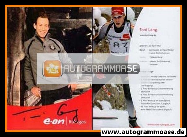 Autogramm Biathlon | Toni LANG | 2009 (EON Ruhrgas)