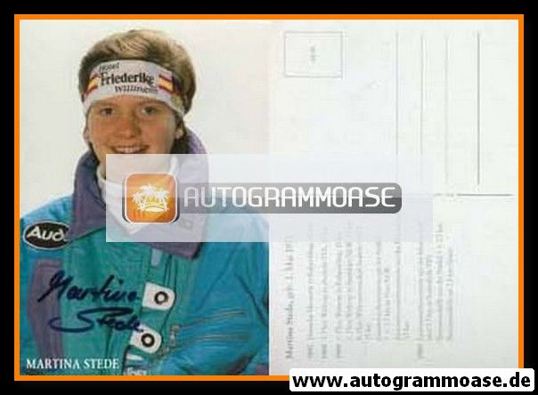 Autogramm Biathlon | Martina STEDE | 1991 (Portrait Color)