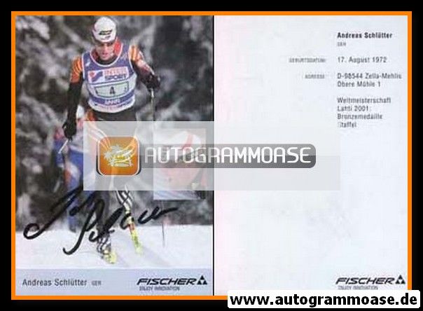 Autogramm Langlauf | Andreas SCHLÜTTER | 2002 (Fischer)