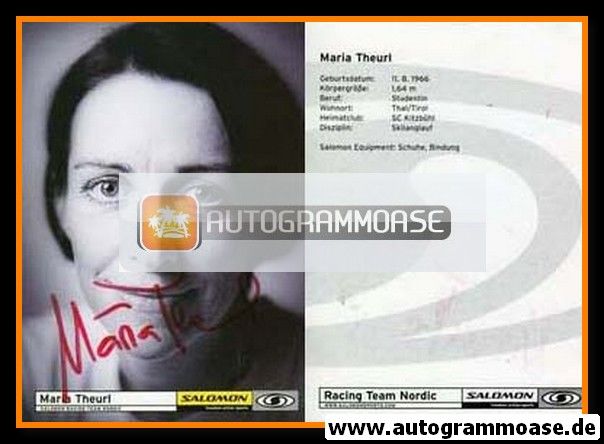Autogramm Langlauf | Maria THEURL | 2000er (Salomon)