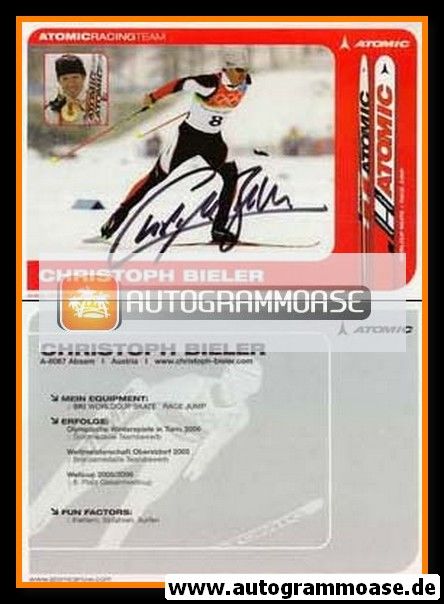 Autogramm Nordische Kombination | Christoph BIELER | 2007 (Atomic)