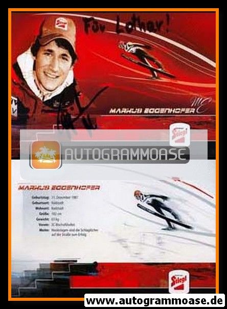 Autogramm Skispringen | Markus EGGENHOFER | 2000er (Salzburger Stiegl)