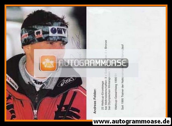 Autogramm Skispringen | Andreas FELDER | 1990er (Portrait Color)