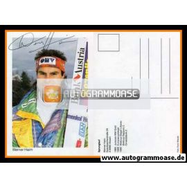 Autogramm Skispringen | Werner HAIM | 1990 (Portrait Color)