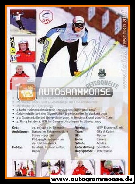 Autogramm Skispringen | Daniela IRASCHKO-STOLZ | 2009 (Peterquelle)