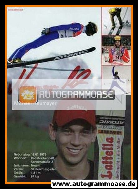 Autogramm Skispringen | Michael NEUMAYER | 2000er (Collage Color Lattella) OS-Silber