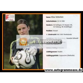 Autogramm Fussball (Damen) | WFV | 2000er | Alisa VETTERLEIN
