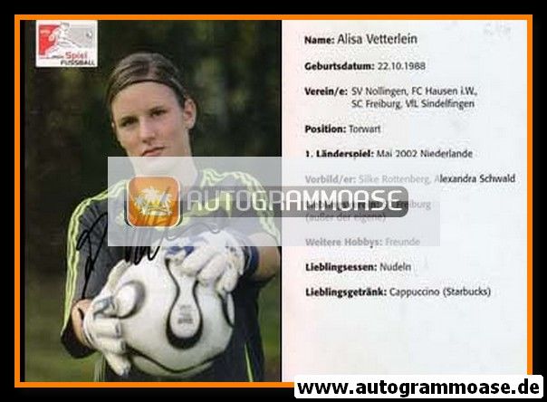 Autogramm Fussball (Damen) | WFV | 2000er | Alisa VETTERLEIN
