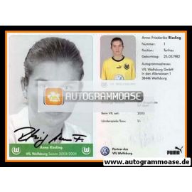 Autogramm Fussball (D) | VfL Wolfsburg | 2003 | Anne RISSLING