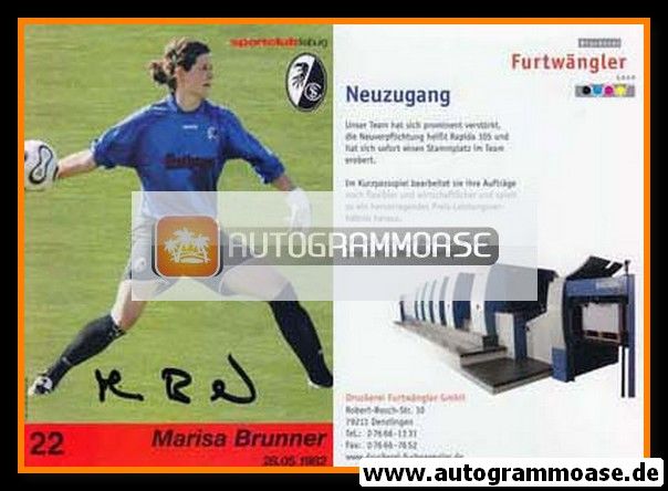 Autogramm Fussball (D) | SC Freiburg | 2006 | Marisa BRUNNER