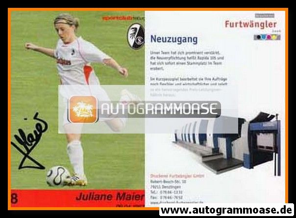 Autogramm Fussball (D) | SC Freiburg | 2006 | Juliane MAIER