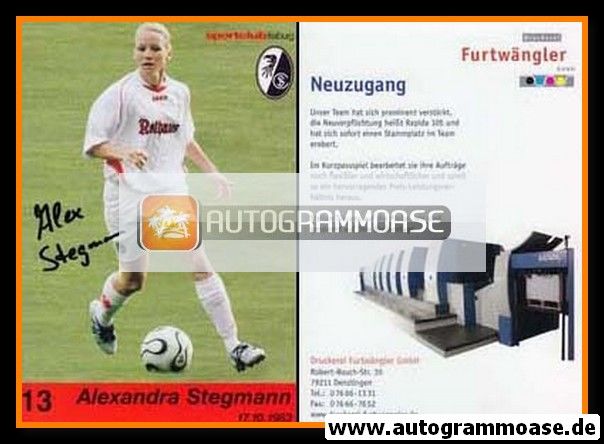 Autogramm Fussball (D) | SC Freiburg | 2006 | Alexandra STEGMANN