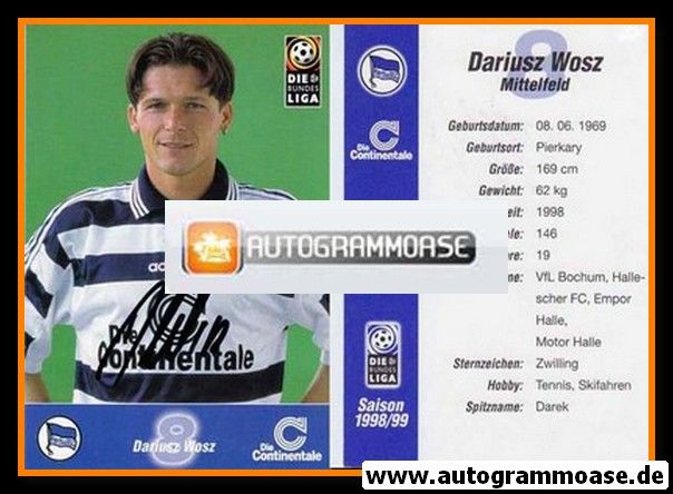 Autogramm Fussball | Hertha BSC Berlin | 1998 | Dariusz WOSZ
