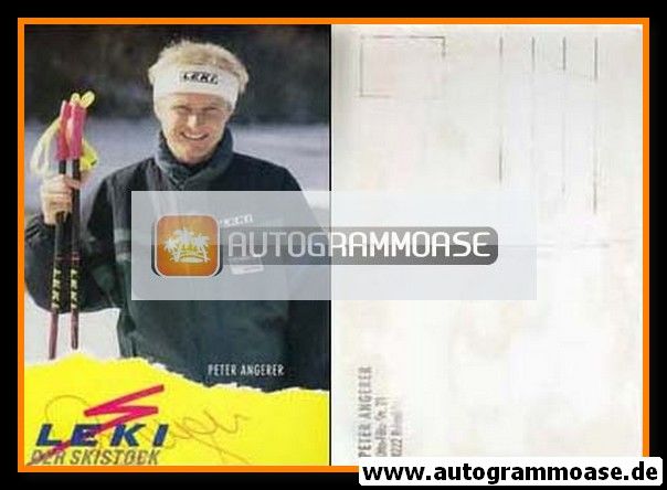 Autogramm Biathlon | Peter ANGERER | 1980er (Portrait Color Leki) OS-Gold