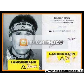 Autogramm Biathlon | Norbert BAIER | 1980er (Langenbahn)