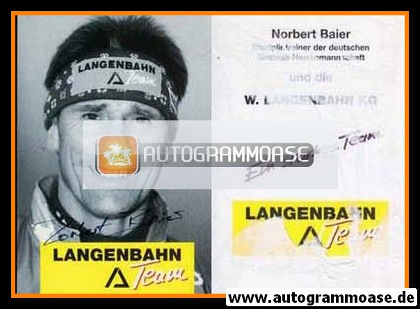 Autogramm Biathlon | Norbert BAIER | 1980er (Langenbahn)