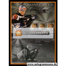 Autogramm Biathlon | Romy BEER | 2003 (Robotron)