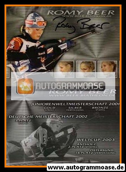 Autogramm Biathlon | Romy BEER | 2003 (Robotron)