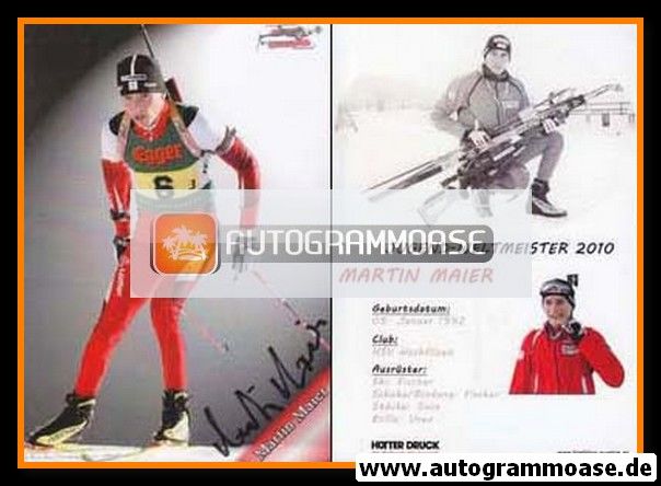 Autogramm Biathlon | Martin MAIER | 2010 (Rennszene)