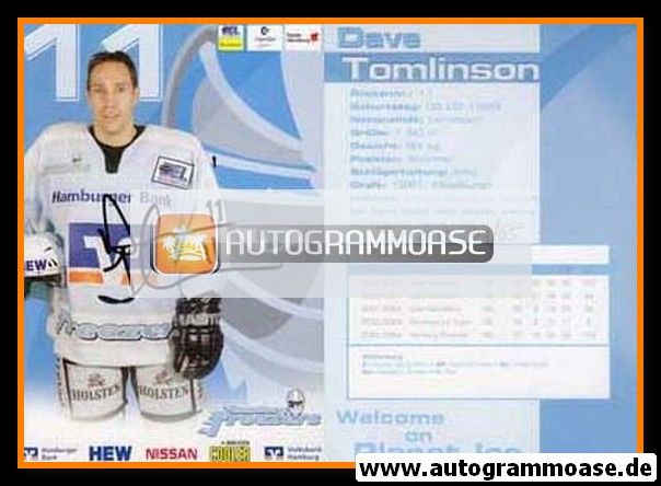 Autogramm Eishockey | Hamburg Freezers | 2004 | Dave TOMLINSON