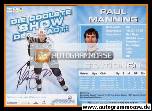 Autogramm Eishockey | Hamburg Freezers | 2007 | Paul MANNING