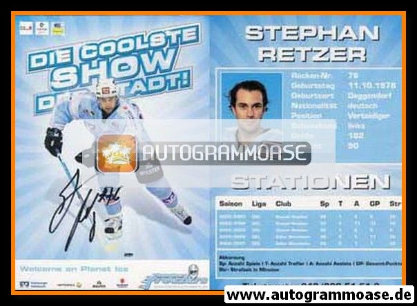 Autogramm Eishockey | Hamburg Freezers | 2007 | Stephen RETZER