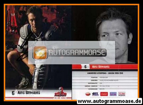 Autogramm Eishockey | Hannover Scorpions | 2009 | Aris BRIMANIS