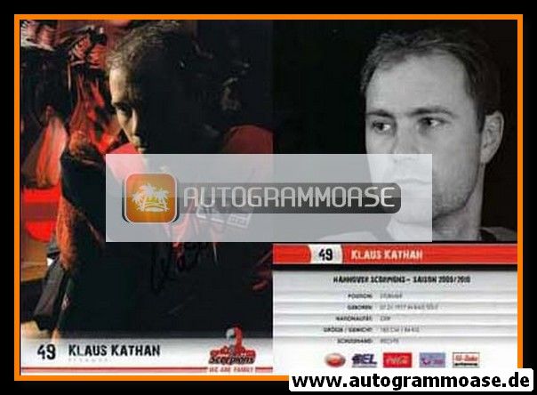 Autogramm Eishockey | Hannover Scorpions | 2009 | Klaus KATHAN