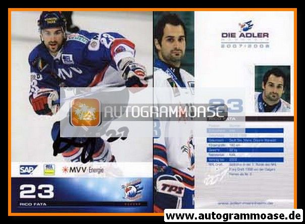 Autogramm Eishockey | Adler Mannheim | 2007 | Rico FATA